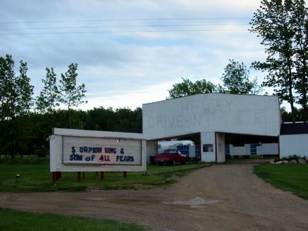 Hi-Way Drive-In Theatre - Entrance And Marquee - Photo From Water Winter Wonderland (newer photo)